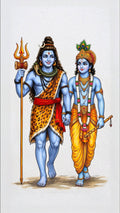 Hindu Gods Family Poster | Shiva Krishna Rama Hanuman Ganesha Wall Art | Spiritual Home Decor #4