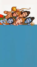 Hindu Gods Family Poster | Shiva Krishna Rama Hanuman Ganesha Wall Art | Spiritual Home Decor #2